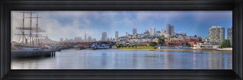Framed Buildings at the waterfront, Fisherman&#39;s Wharf, San Francisco, California, USA Print