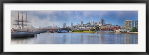 Framed Buildings at the waterfront, Fisherman&#39;s Wharf, San Francisco, California, USA Print