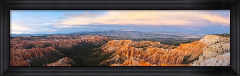 Framed Bryce Canyon from Bryce Point in the evening, Bryce Canyon National Park, Utah, USA Print