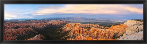 Framed Bryce Canyon from Bryce Point in the evening, Bryce Canyon National Park, Utah, USA Print