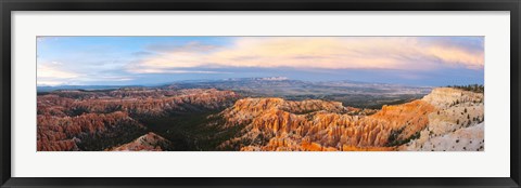 Framed Bryce Canyon from Bryce Point in the evening, Bryce Canyon National Park, Utah, USA Print