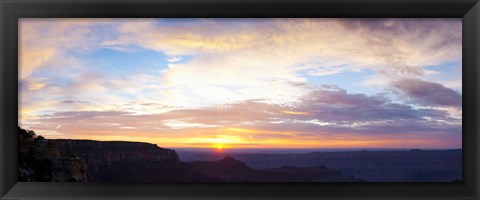 Framed Sunrise on the Colorado Plateau from Cape Royal, North Rim, Grand Canyon National Park, Arizona, USA Print