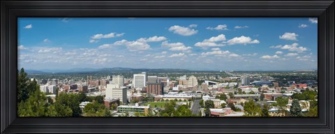 Framed High angle view of a city from Cliff Park, Spokane, Washington State, USA Print