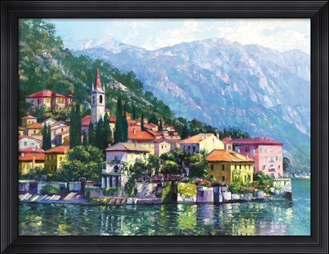 Framed Reflections of Lake Como Print