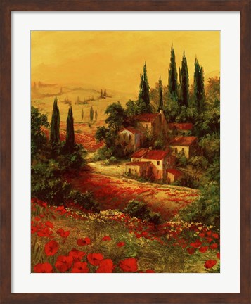 Framed Toscano Valley I Print