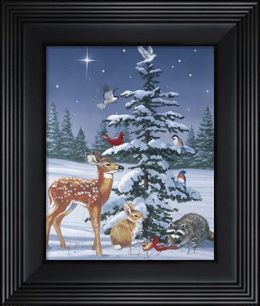 Framed Christmas Gathering Print