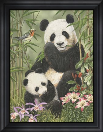 Framed Panda Paradise Print