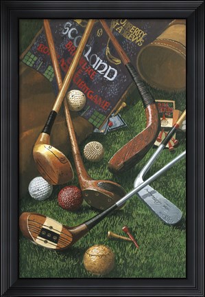 Framed Golf Antiques Print