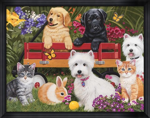 Framed Garden Party Print