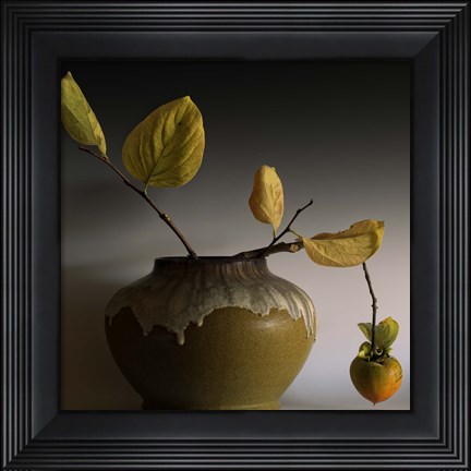 Framed Still Life with Persimmon Print