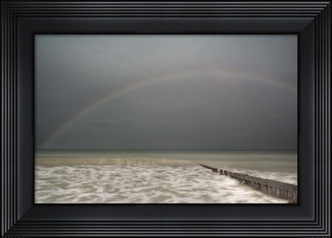 Framed Sun Shower over the English Channel Print