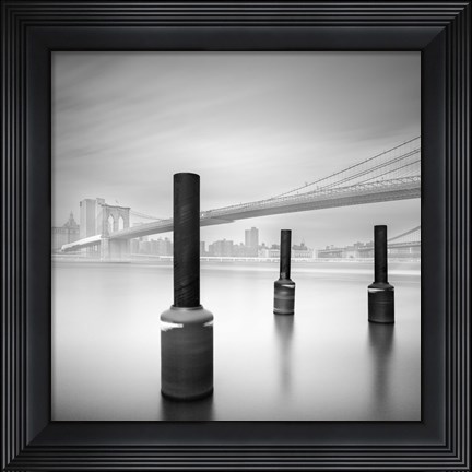 Framed 3 postes en Brooklin bridge Print