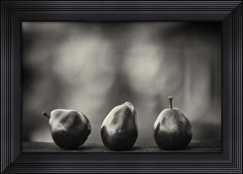 Framed Three Red Pears on the Precipice Print