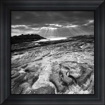 Framed Sunset at Point Lobos Print