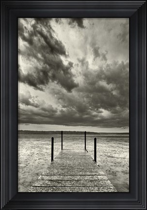 Framed First Droplets Monochrome Print