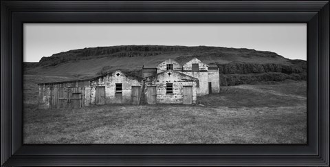 Framed Iceland Warehouse B&amp;W Print