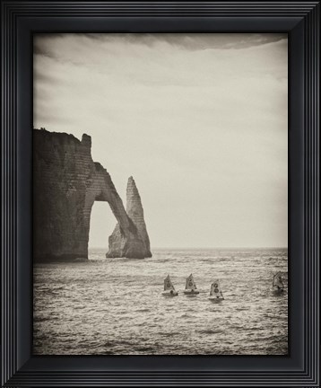 Framed Four Blue Sails Print