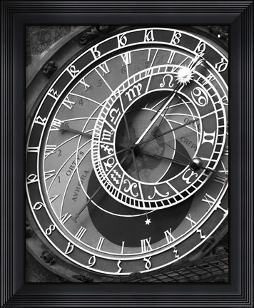 Framed Astronomic Watch Praha 11 Print