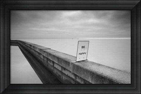 Framed Be Happy Print