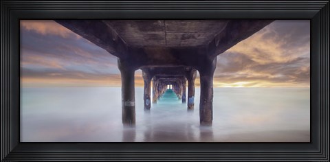 Framed Pier On Sunset 4 Print