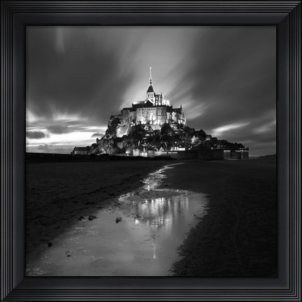 Framed St Michel Reflection Print
