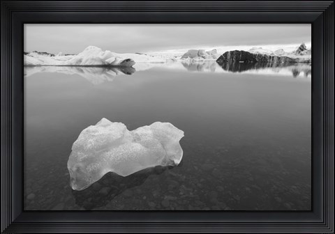 Framed Iceberg 2 B&amp;W Print