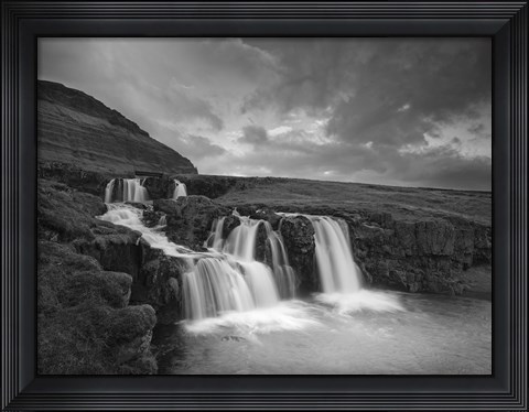 Framed Snaefellsnes 2 B&amp;W Print