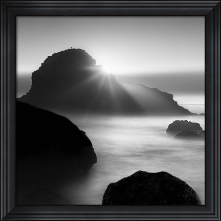 Framed Long sunset at Indian Beach Print