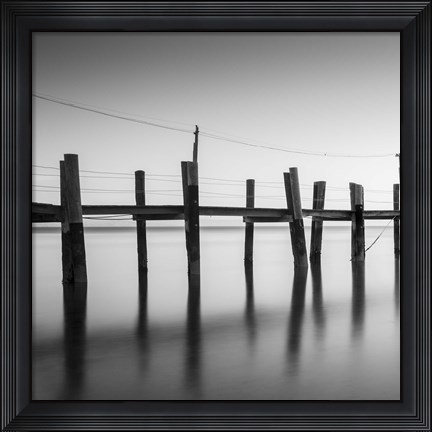 Framed China Camp Pano BW 1 of 3 Print