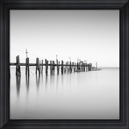 Framed China Camp Pano BW 2 of 3 Print