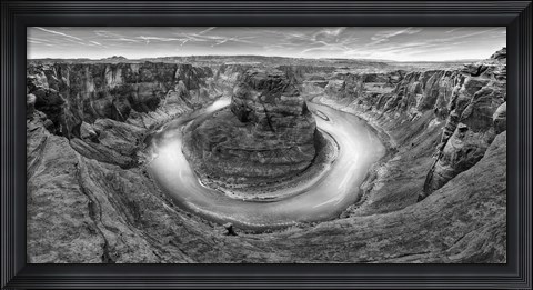 Framed Horseshoe Bend BW Print