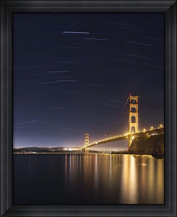 Framed Golden Gate and Stars Print