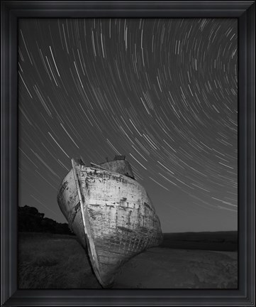 Framed Point Reyes II, Black and White Print