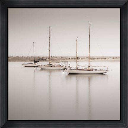 Framed Four Boats Print