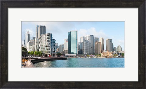 Framed Apartment buildings and skyscrapers at Circular Quay, Sydney, New South Wales, Australia 2012 Print