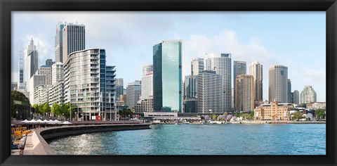 Framed Apartment buildings and skyscrapers at Circular Quay, Sydney, New South Wales, Australia 2012 Print