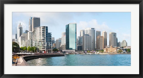 Framed Apartment buildings and skyscrapers at Circular Quay, Sydney, New South Wales, Australia 2012 Print