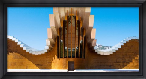 Framed Bodegas Ysios winery building, La Rioja, Spain Print