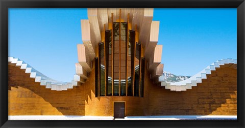 Framed Bodegas Ysios winery building, La Rioja, Spain Print