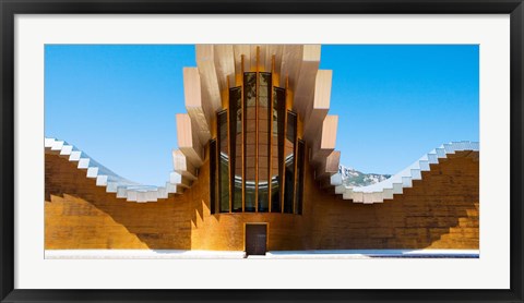 Framed Bodegas Ysios winery building, La Rioja, Spain Print