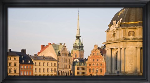 Framed Skyline of a city, Gamla Stan, Stockholm, Sweden Print