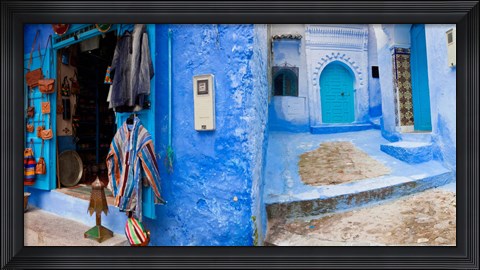Framed Store in a street, Chefchaouen, Morocco Print