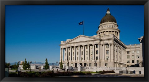 Framed Facade of Utah State Capitol Building, Salt Lake City, Utah Print