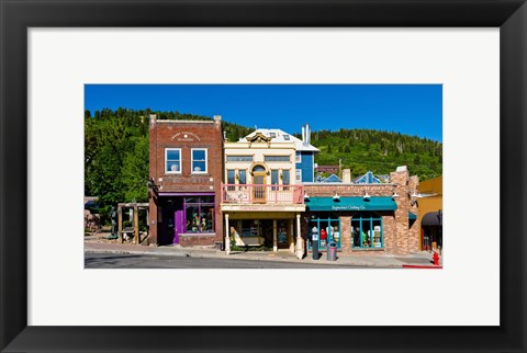 Framed Buildings along Main Street, Park City, Utah Print
