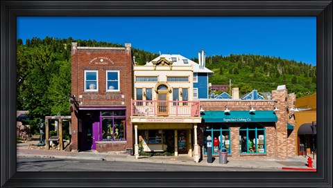 Framed Buildings along Main Street, Park City, Utah Print