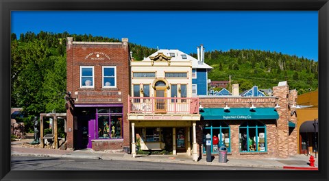 Framed Buildings along Main Street, Park City, Utah Print