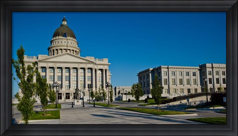 Framed Facade of a Government Building, Utah State Capitol Building, Salt Lake City, Utah Print