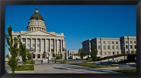 Framed Facade of a Government Building, Utah State Capitol Building, Salt Lake City, Utah Print