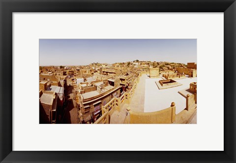 Framed Rooftop view of buildings in a city, India Print