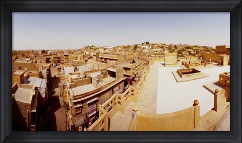 Framed Rooftop view of buildings in a city, India Print